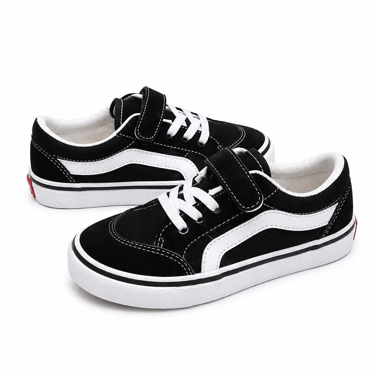 Kids Classic Sneakers - Black & White