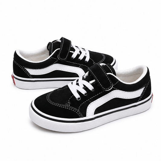 Kids Classic Sneakers - Black & White