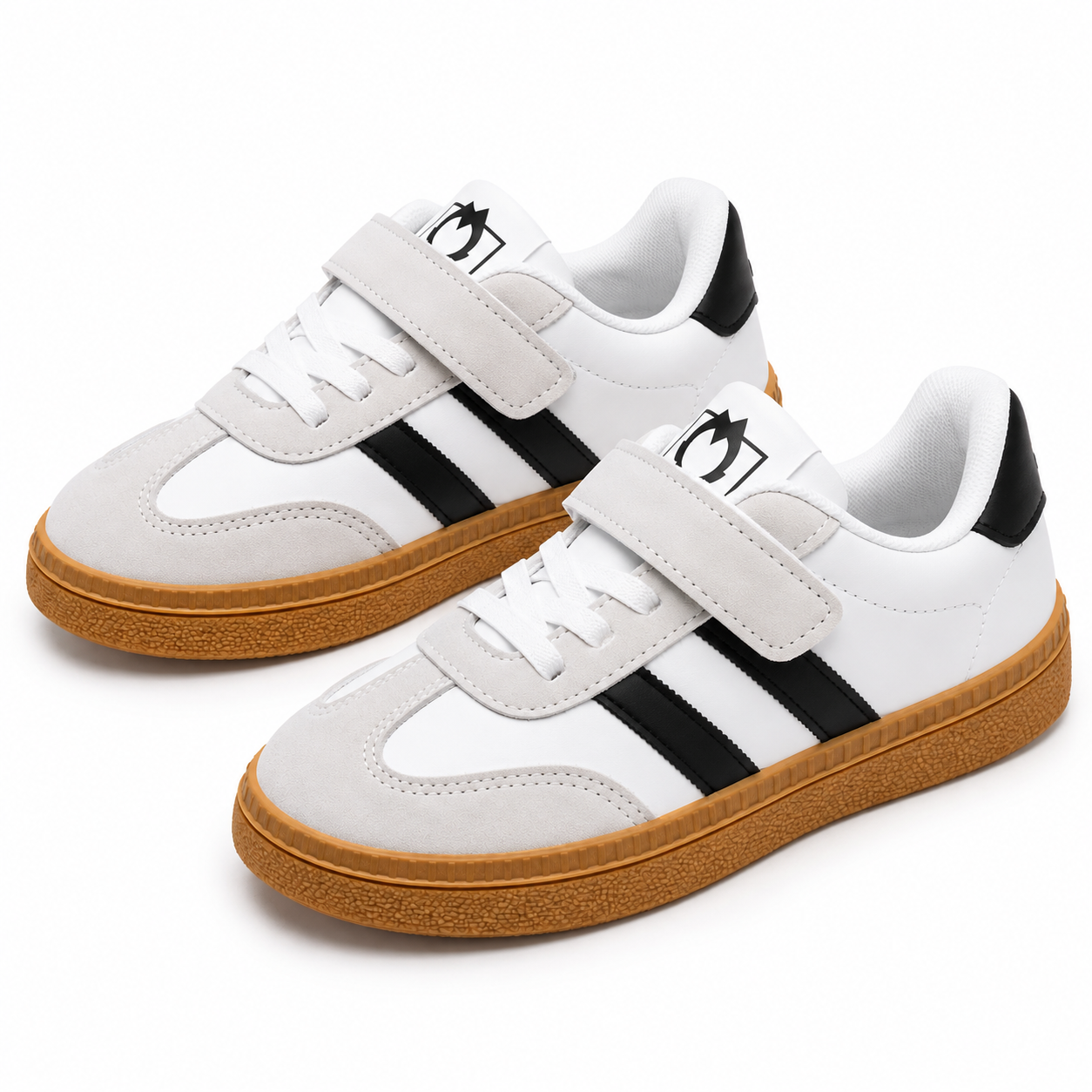 Kids Classic Sneakers – White & Gum
