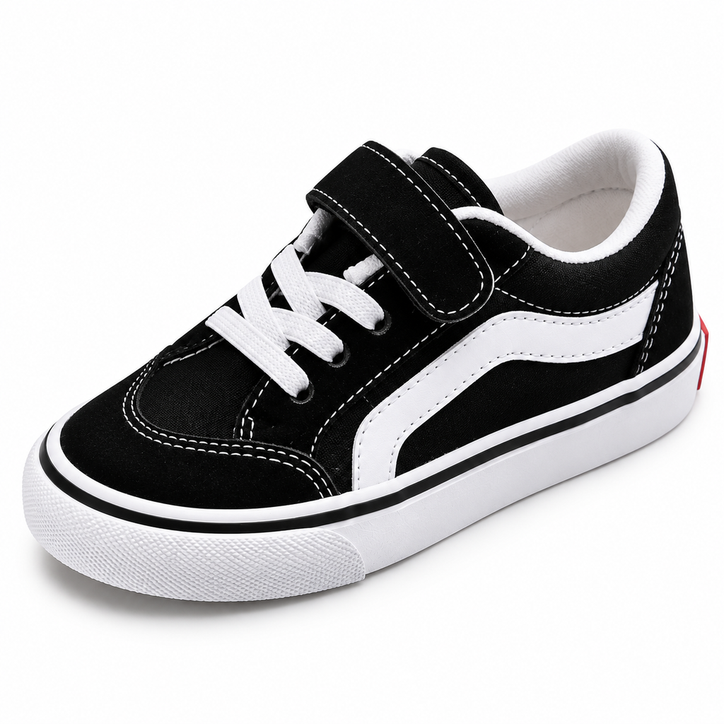 Kids Classic Sneakers - Black & White