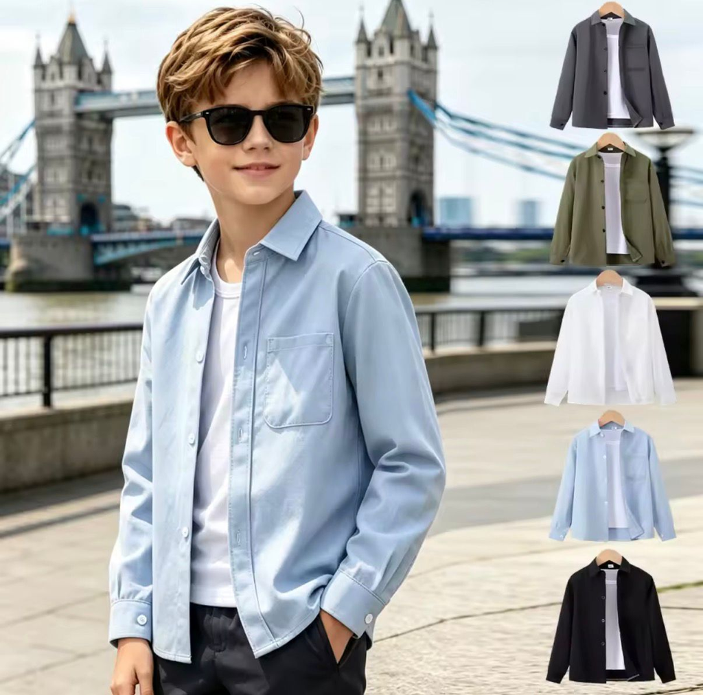 Boys long sleeve shirt in multiple colors